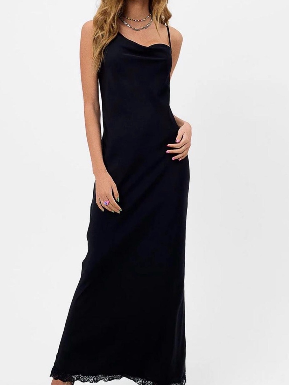 Frankie’s bikinis Cara satin maxi dress